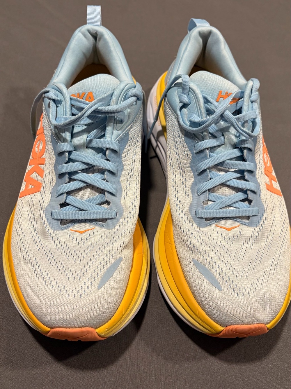 Hoka Women's Light Blue, Yellow & Orange Athletic Running Shoes